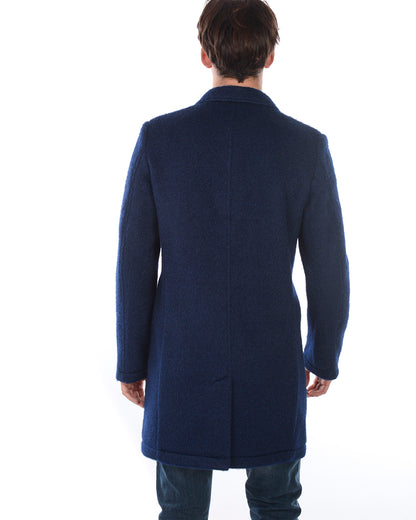 Cappotto Daniele Alessandrini Poliestere Blu - mem39