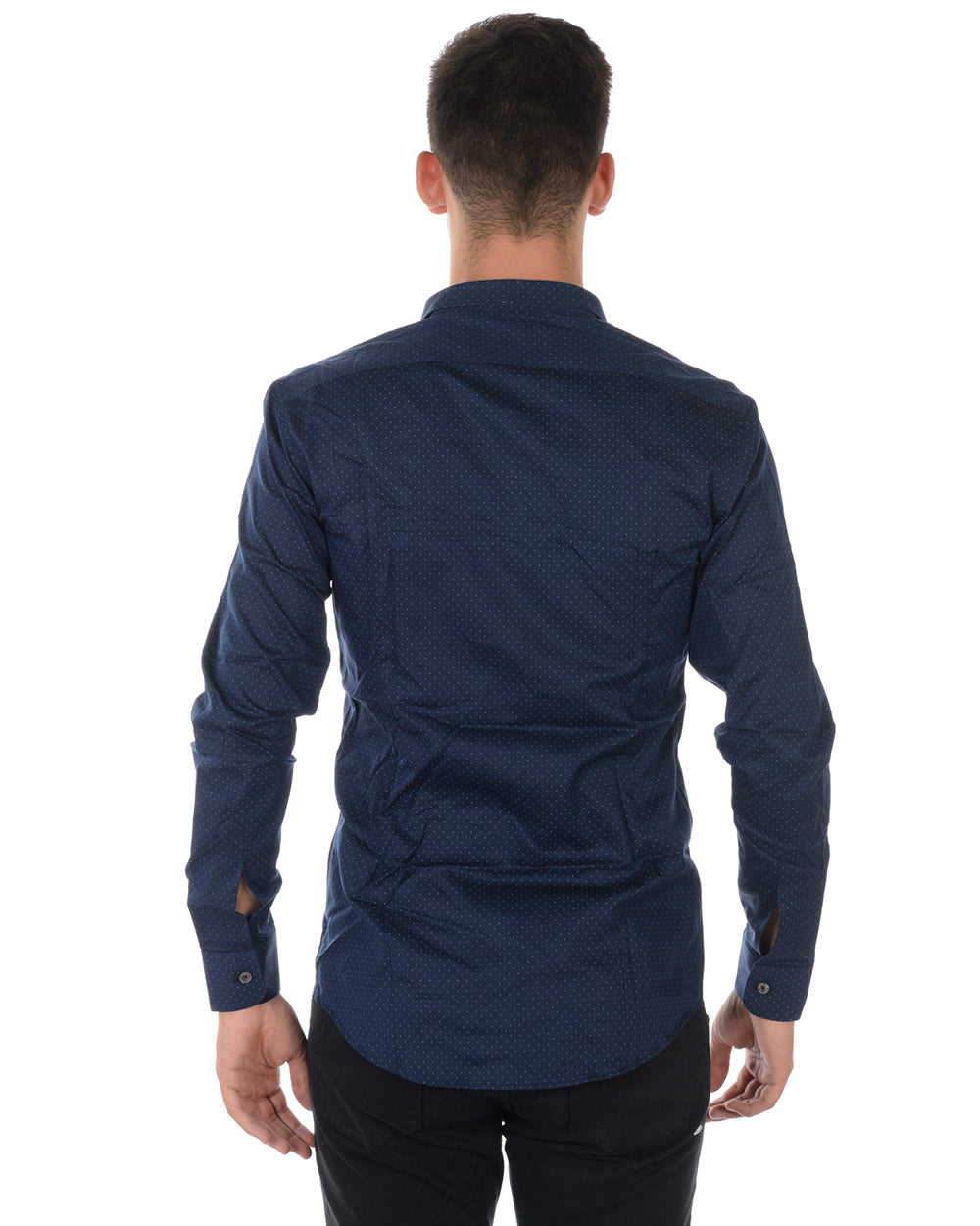 Camicia in Cotone Blu Daniele Alessandrini - mem39