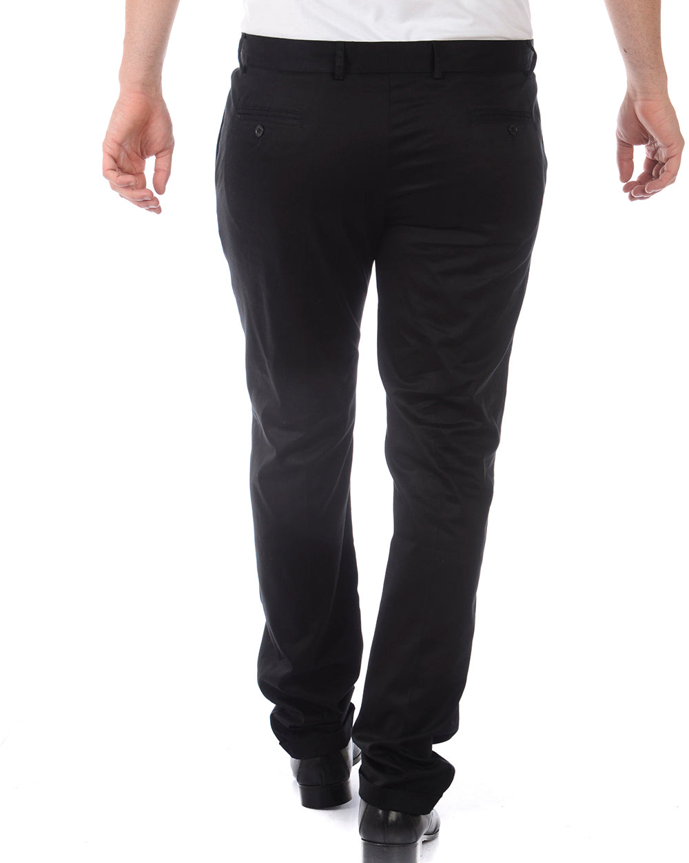 Pantaloni Nero Cotone ed Elastan Daniele Alessandrini - mem39