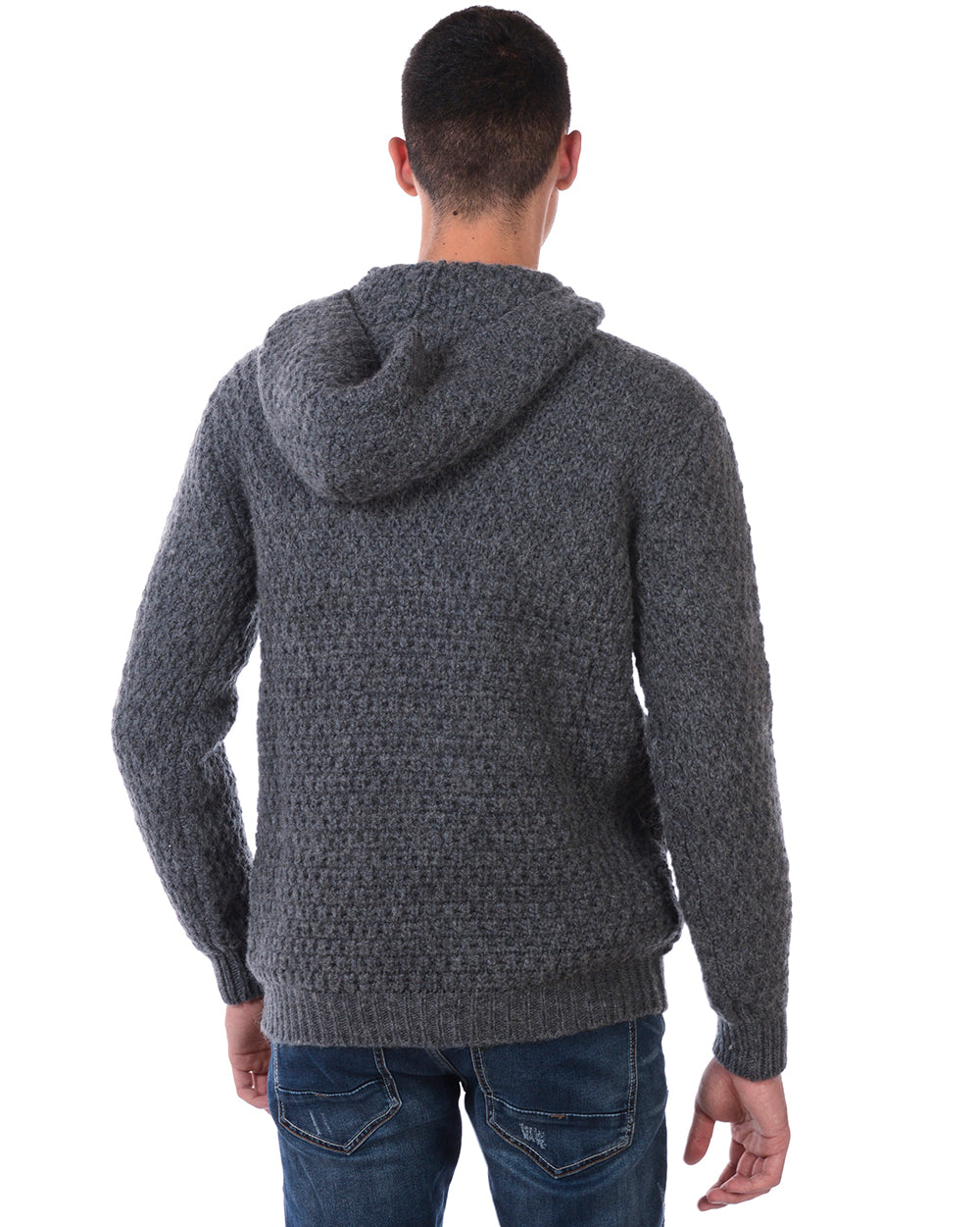 Maglione Lana/Acrilico/Alpaca Daniele Alessandrini Grigio - mem39