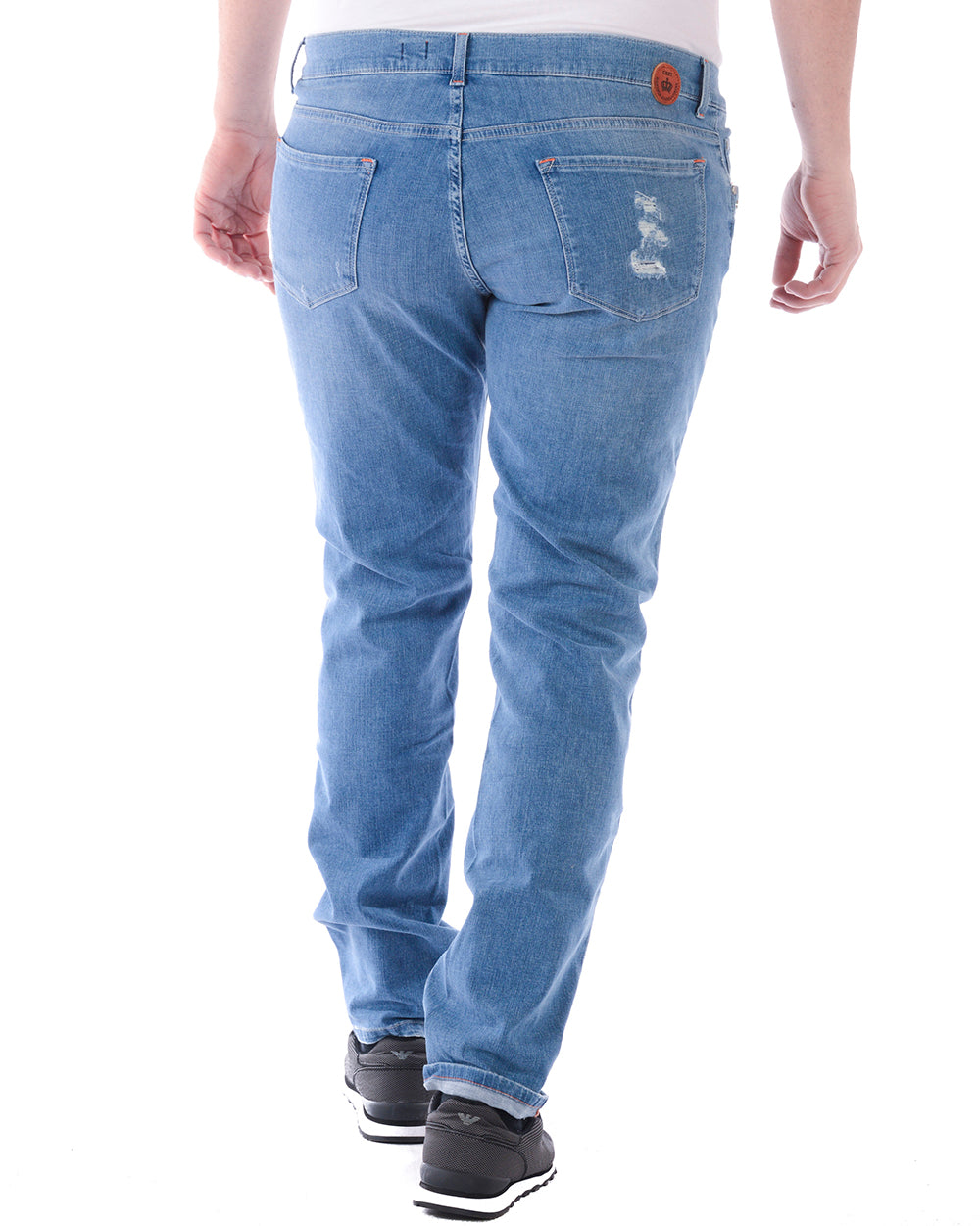 Jeans Blu Scuro Bottoni Daniele Alessandrini - mem39