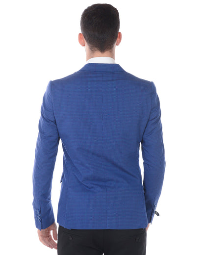 Giacca Blu Cotone Daniele Alessandrini Uomo - mem39