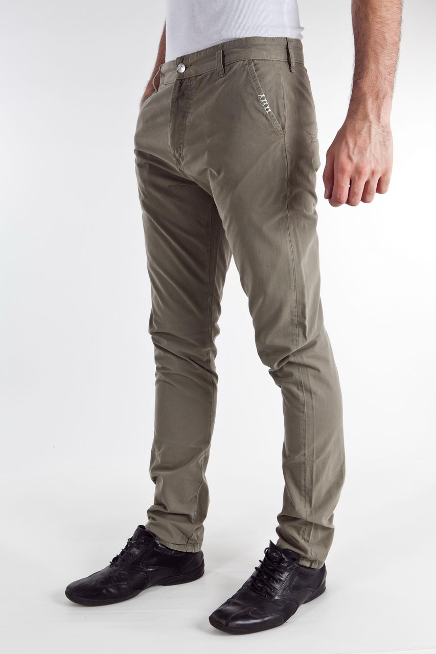 Pantaloni Daniele Alessandrini Verde Scuro 38 con Cavallo Lungo - mem39