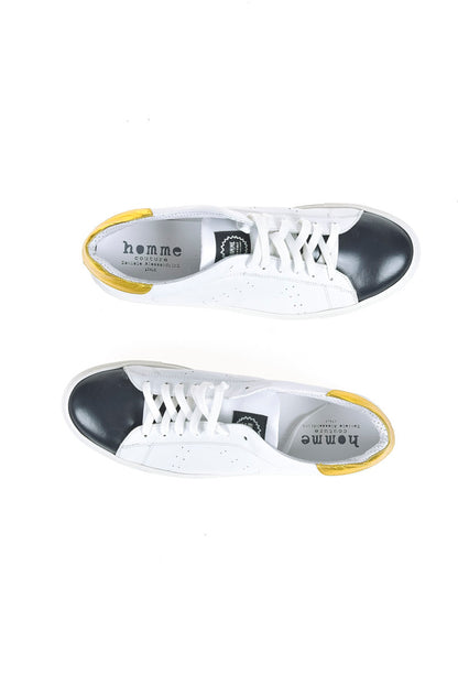 Sneakers Pelle Bianco Oro Daniele Alessandrini, Taglia 45 - mem39