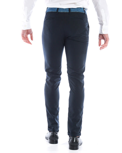 Pantaloni Blu Daniele Alessandrini 38 - Zip e Bottone - mem39