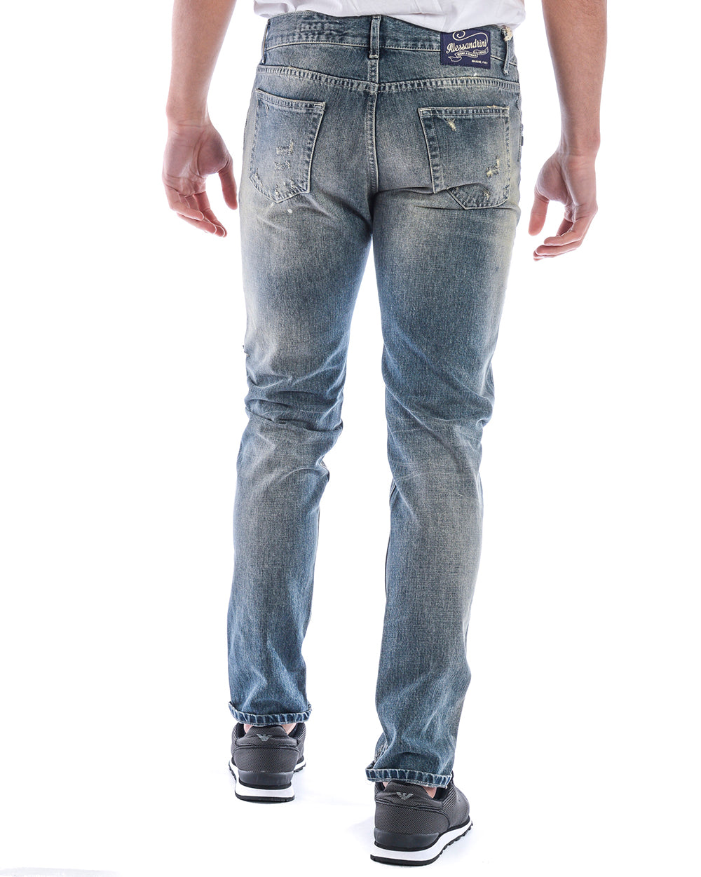 Jeans Denim Daniele Alessandrini 34 - Chiusura a Bottoni - mem39