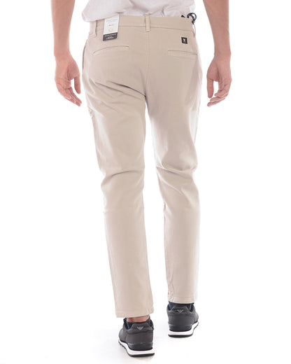 Pantaloni Marrone Cotone Elastan Daniele Alessandrini - mem39