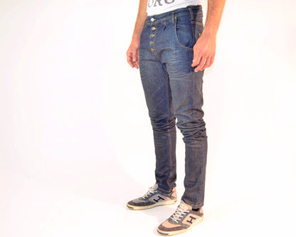 Pantaloni Denim Blu Daniele Alessandrini M - mem39