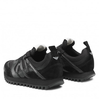 Scarpe Sneakers Emporio Armani Poliammide Nero e Bianco 39,5 - mem39