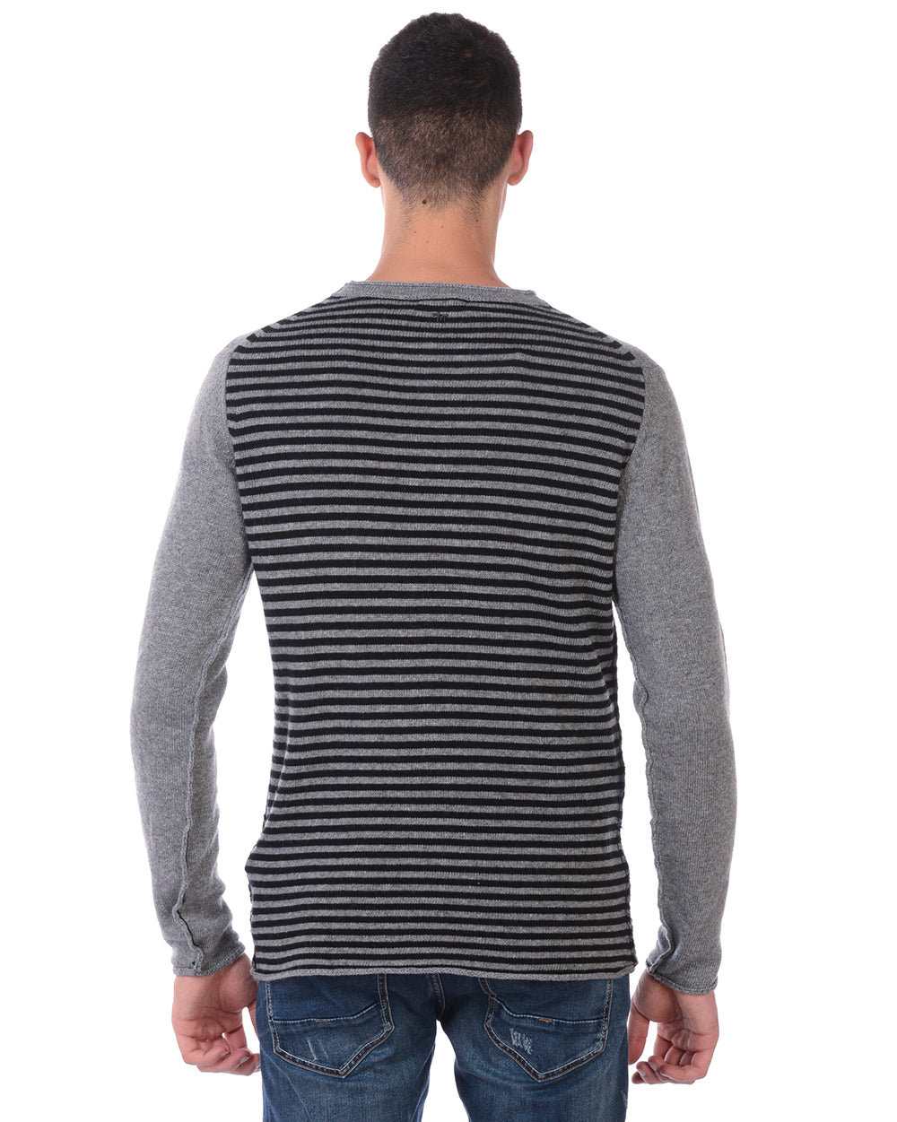 Maglia Lana Cashmere Daniele Alessandrini Grigia - mem39