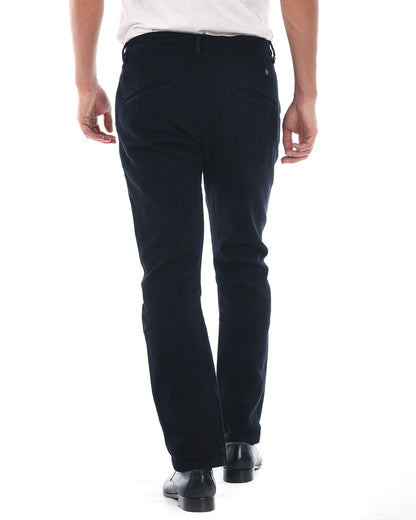 Pantaloni Blu Cotone ed Elastan Daniele Alessandrini - mem39