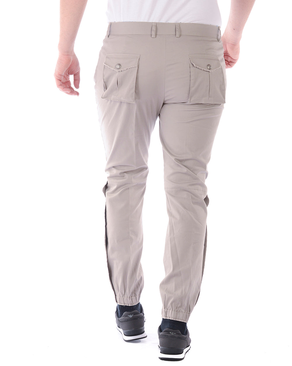 Pantaloni Daniele Alessandrini Beige Elasticizzato - mem39