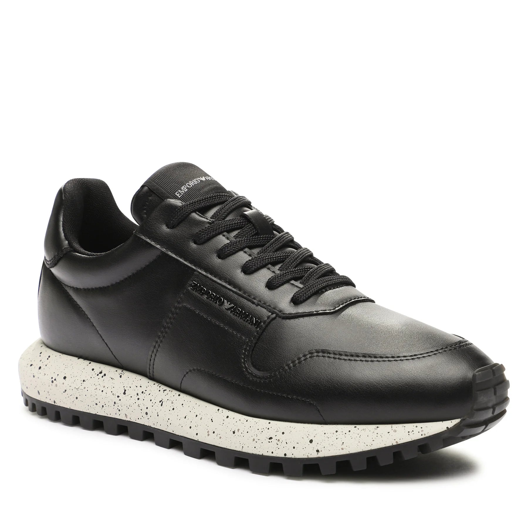 Sneakers Em. Armani Pelle Nera 40,5 - mem39