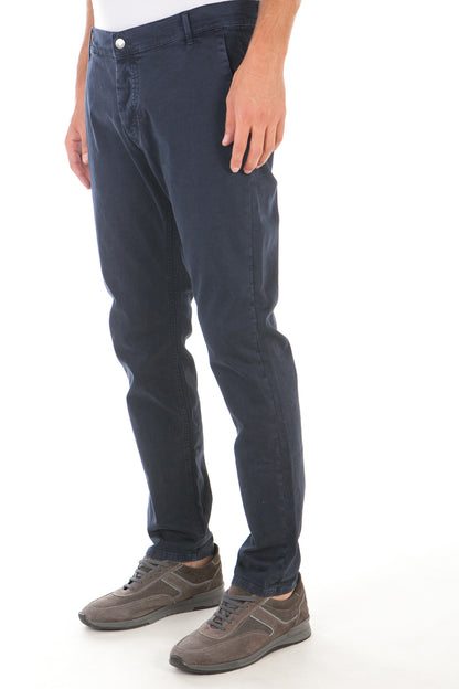 Pantaloni Daniele Alessandrini Blu M - mem39