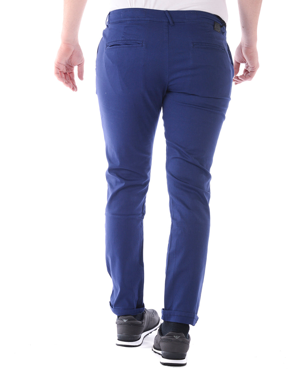 Pantaloni Blu Cotone ed Elastan Daniele Alessandrini - mem39