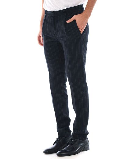 Pantaloni Blu Eleganza Versatile - Daniele Alessandrini - mem39