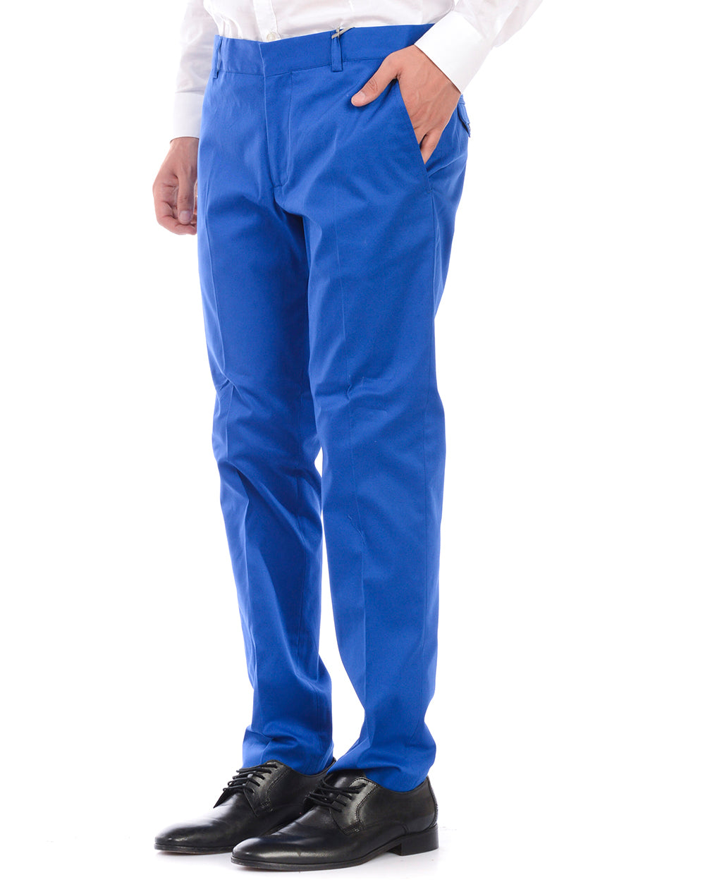 Pantaloni Daniele Alessandrini Blu Cotone Elastan - mem39