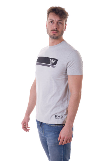 T-Shirt Emporio Armani Logo Stampato - Grigio Scuro - mem39