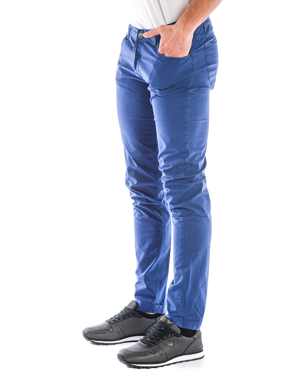 Pantaloni Daniele Alessandrini Blu Taglia 31 - mem39