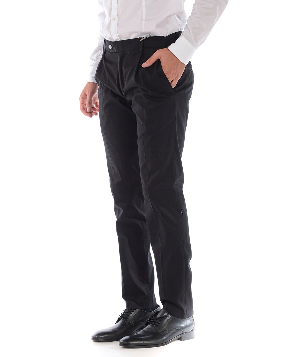 Pantaloni Daniele Alessandrini Cotone ed Elastan Nero M - mem39