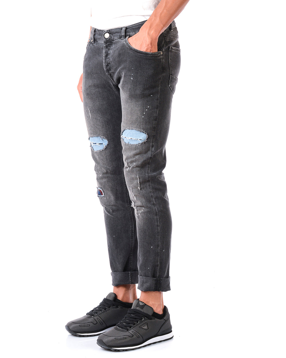 Jeans Daniele Alessandrini Grigio Chiaro 36 - mem39