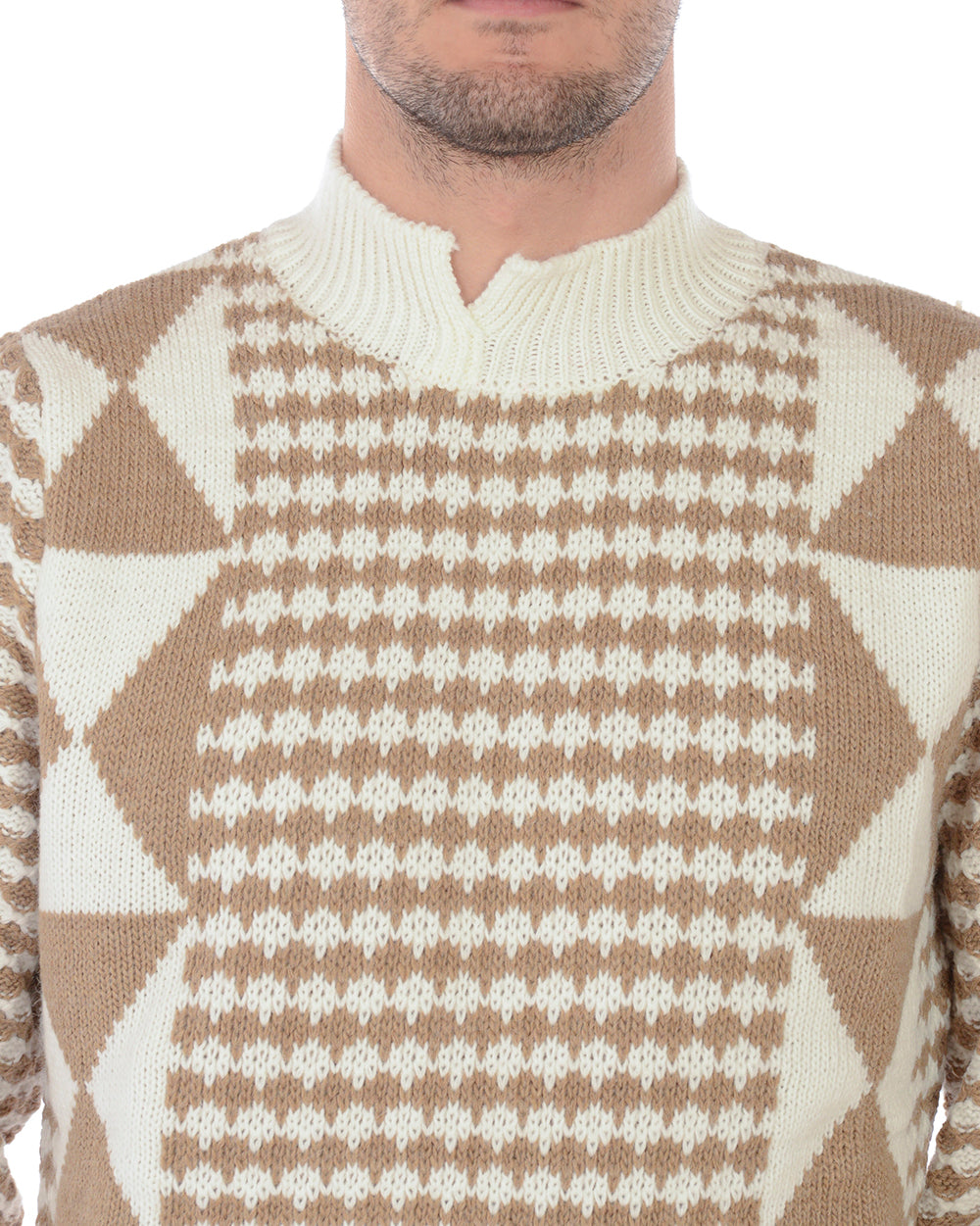 Pullover Maglia Eleganza Beige Daniele Alessandrini - mem39