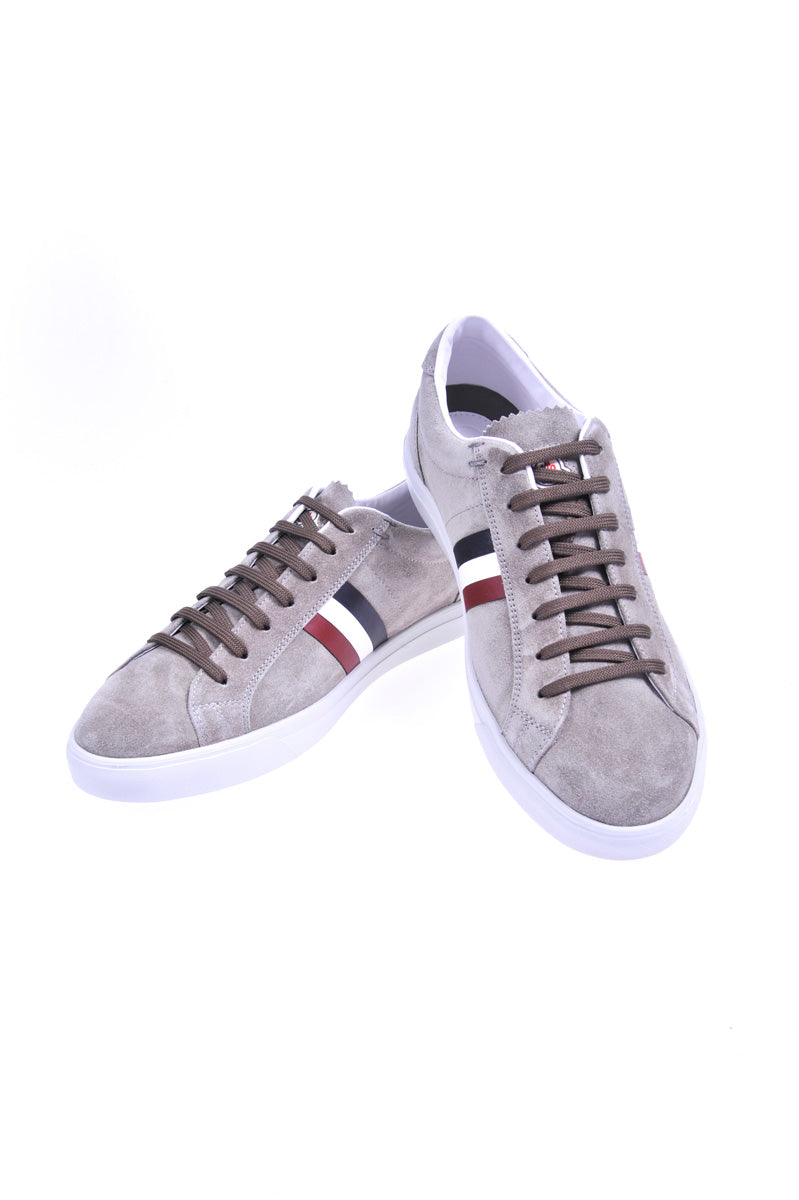 Sneakers in Pelle Grigia Moncler, Taglia 44 - mem39