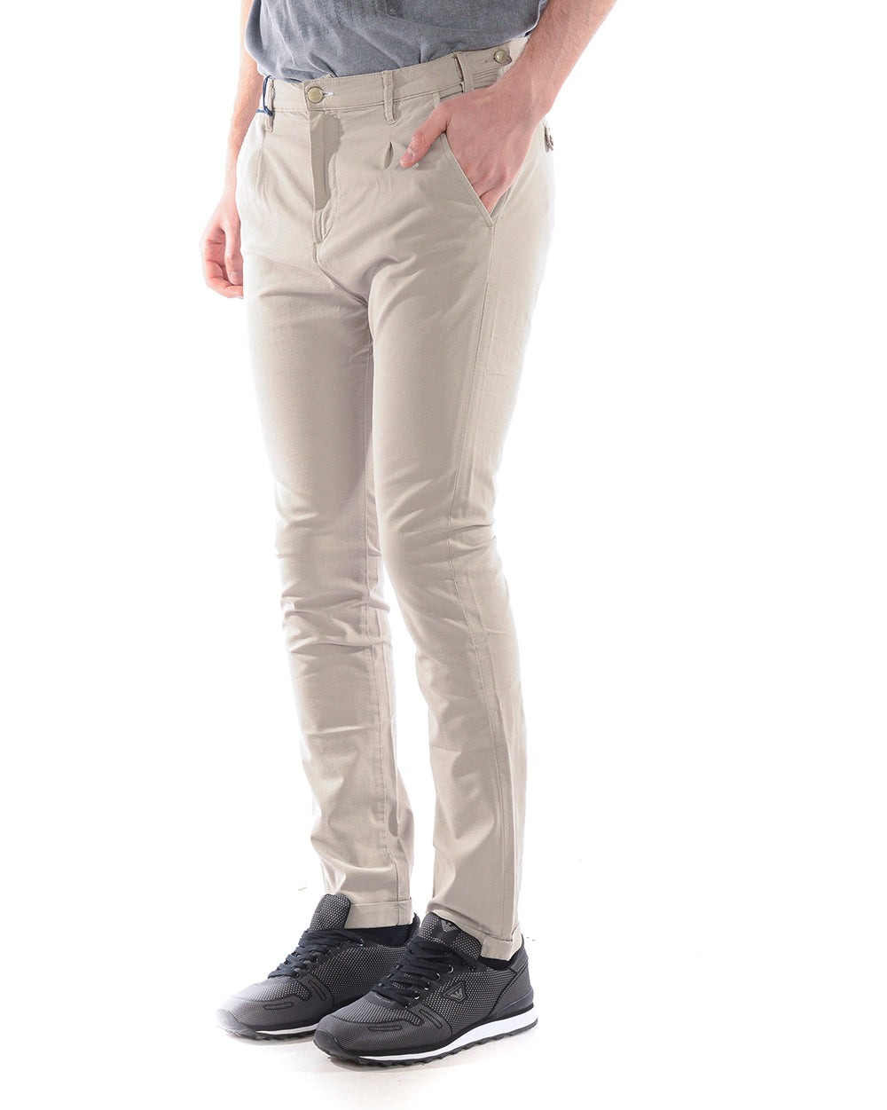 Pantaloni Daniele Alessandrini Grigio Scuro M - mem39