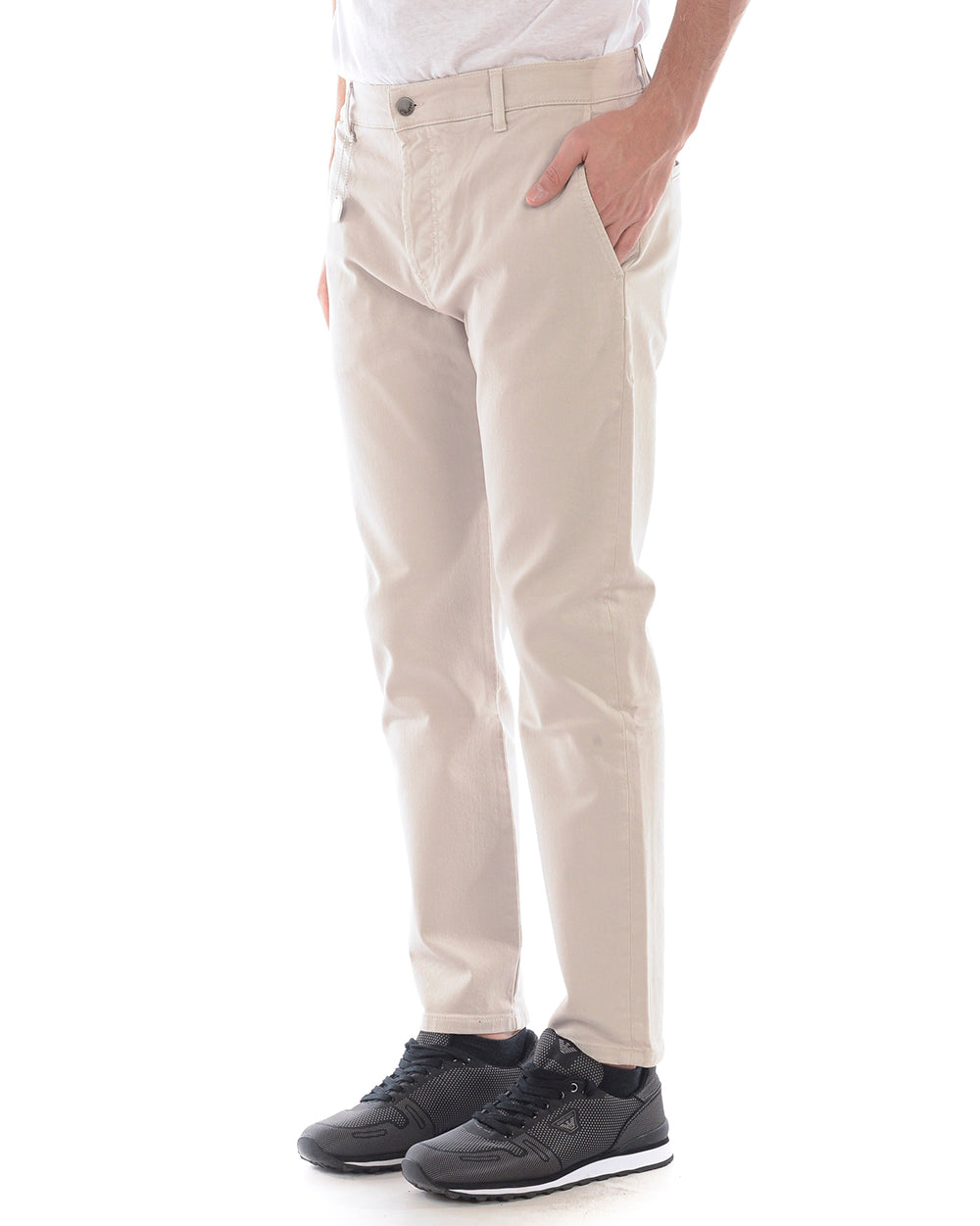 Pantaloni Beige Cotone Elastan 33 - Daniele Alessandrini - mem39