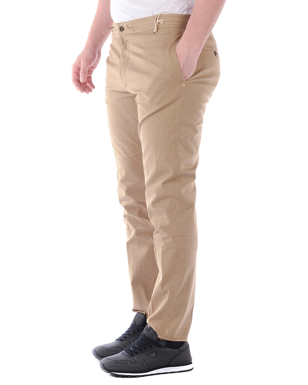 Pantaloni Eleganti Beige Daniele Alessandrini - mem39