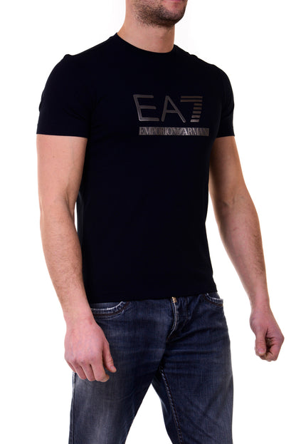 T-shirt Emporio Armani EA7 Blu in cotone/elastan - mem39