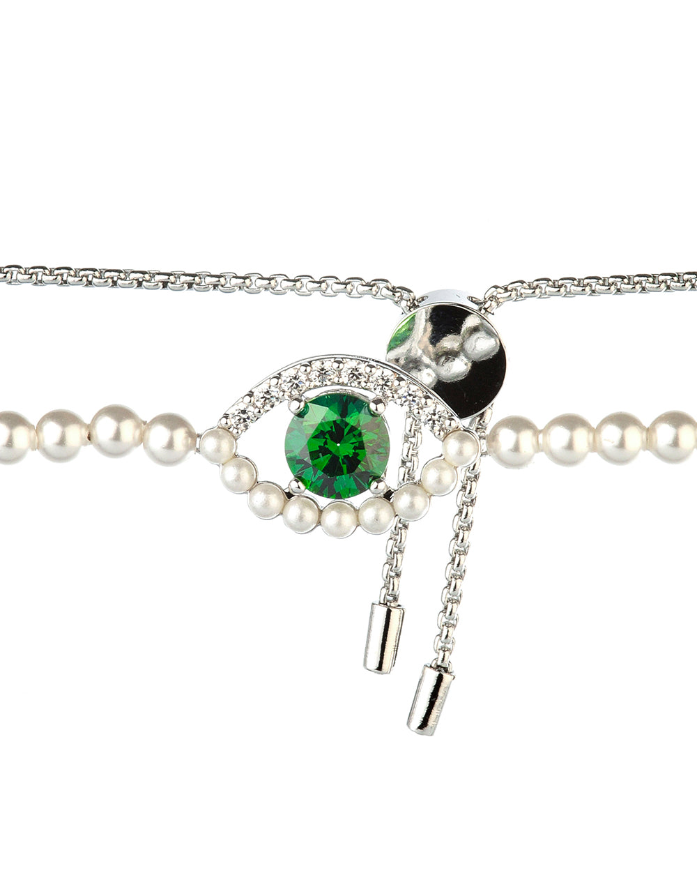 Bracciale Swarovski Eleganza Brillante Bianco e Verde M - mem39