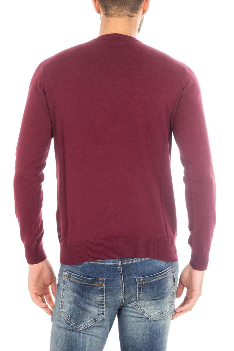 Maglia Armani Jeans Bordeaux in Cotone e Lana - mem39