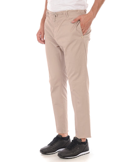 Pantaloni Beige Cotone Elastan Daniele Alessandrini - mem39