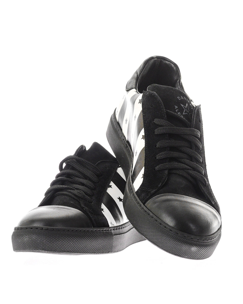 Sneakers Daniele Alessandrini Pelle Nera - Taglia 42 - mem39