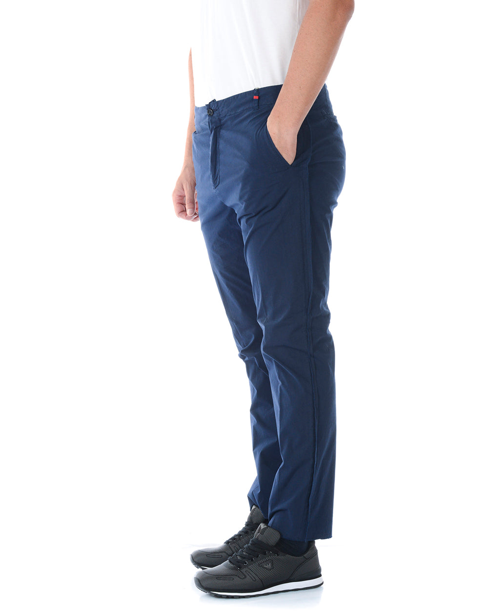 Pantaloni Blu Daniele Alessandrini in Cotone ed Elastan - mem39