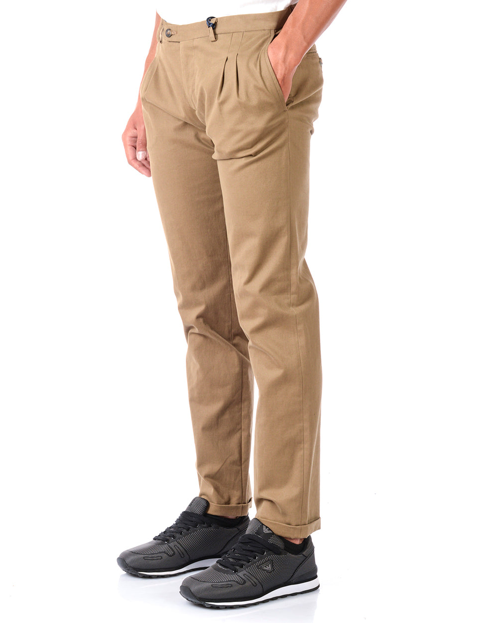 Pantaloni Beige Cotone Elastan Daniele Alessandrini 46 - mem39