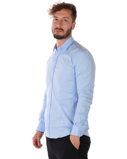 Camicia Nera in Viscosa Daniele Alessandrini - mem39