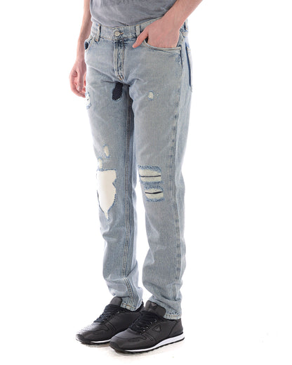 Jeans Denim Daniele Alessandrini con Chiusura a Bottoni - mem39