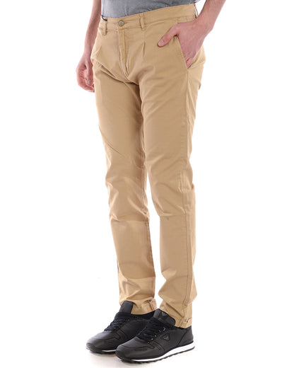 Pantaloni Beige Cotone ed Elastan by Daniele Alessandrini - mem39