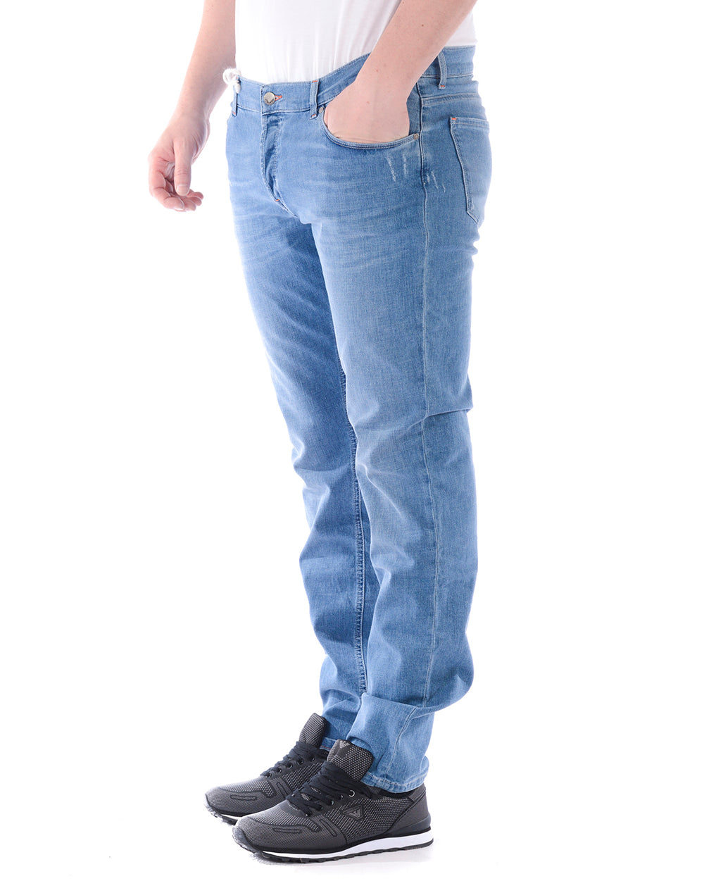 Jeans Blu Scuro Bottoni Daniele Alessandrini - mem39