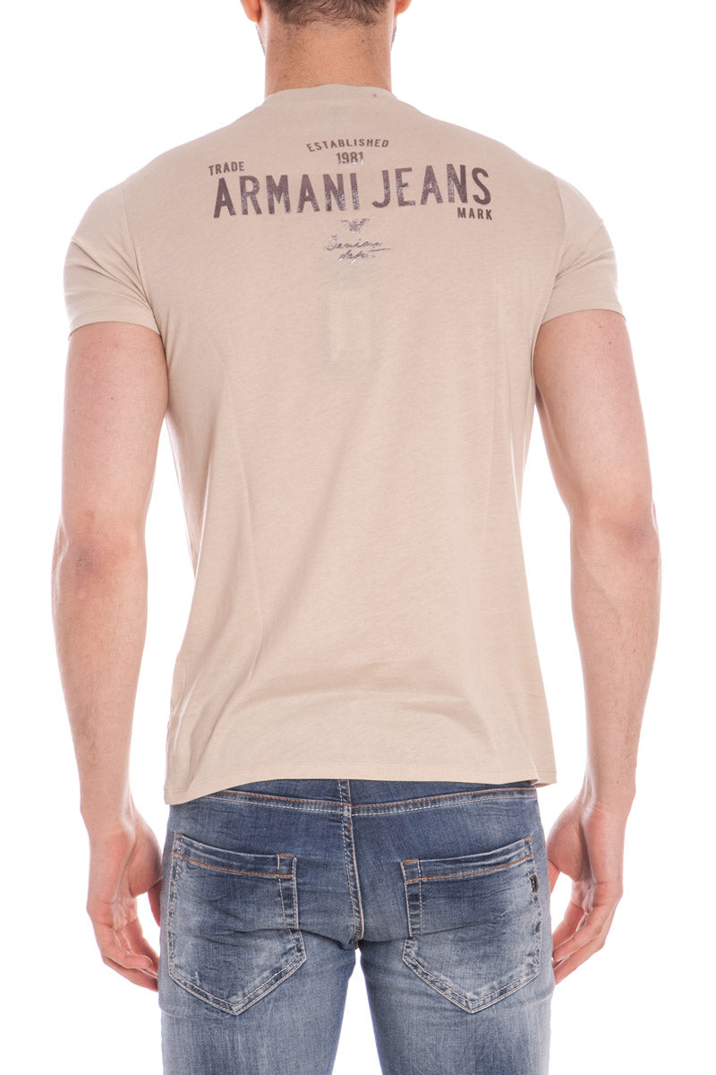 Maglietta Elegante Armani Jeans AJ XXL - Marrone - mem39