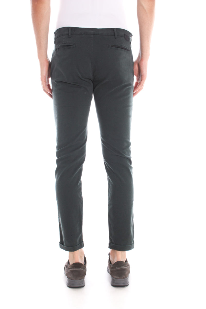 Pantaloni Daniele Alessandrini Marrone in Cotone e Spandex - mem39