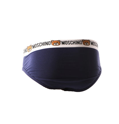 Intimo Moschino: Slip Cotone Elasticizzato Blu (Confezione da 2) - mem39