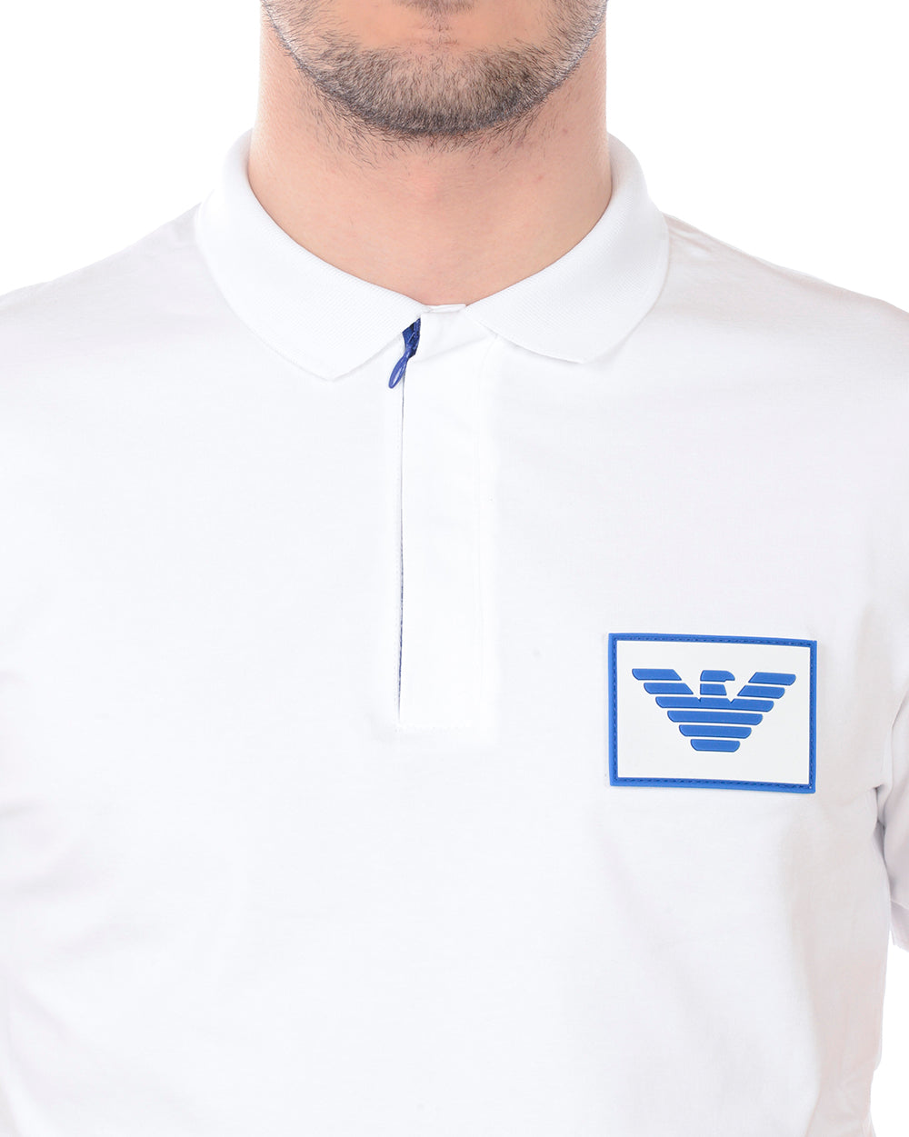 Polo Emporio Armani Bianco con Logo Rimovibile - mem39