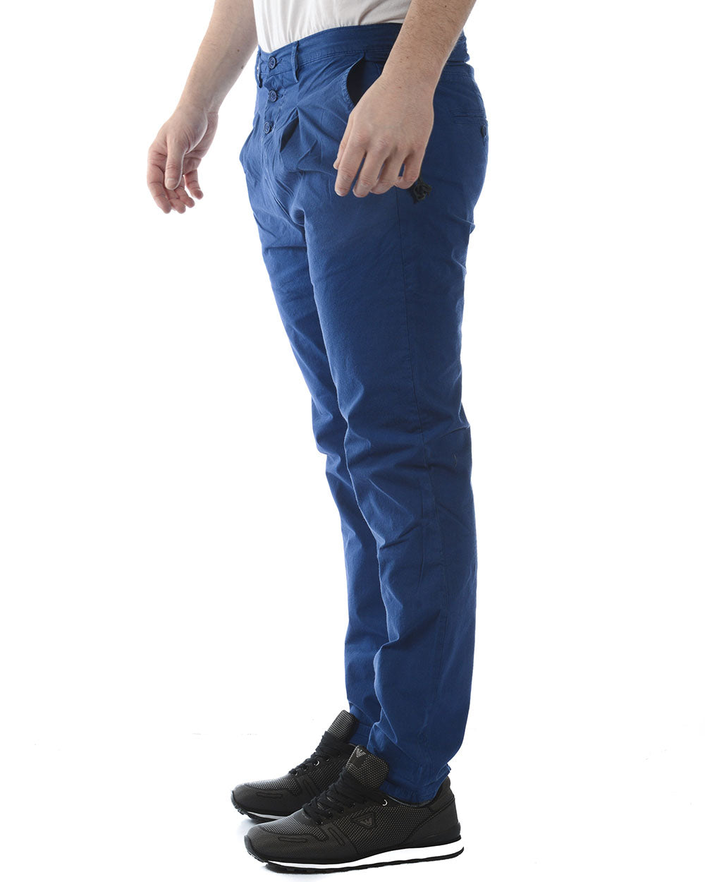 Pantaloni Daniele Alessandrini Blu Intenso - mem39