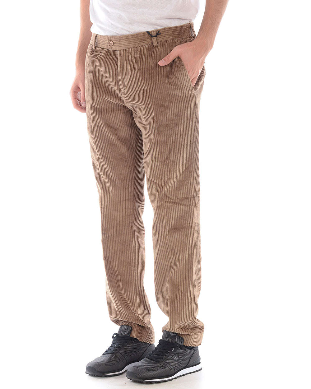 Pantaloni Daniele Alessandrini Cotone Marrone - mem39