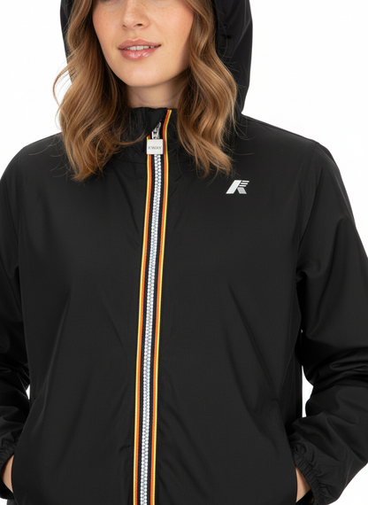 K-Way Jake leichte, wendbare Windjacke, schwarz und grün