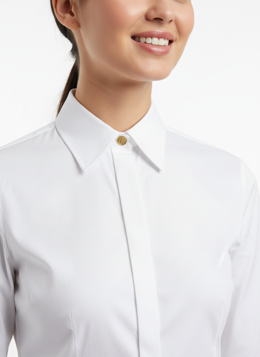 Elisabetta Franchi Baumwollhemd mit weißem Logo-Detail