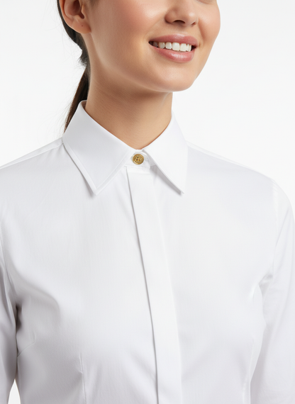 Elisabetta Franchi Baumwollhemd mit weißem Logo-Detail